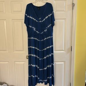 Ashley Stewart Tie Dye Maxi Dress